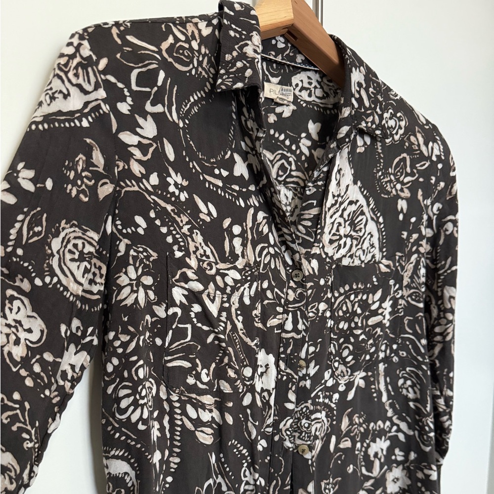 Anthropologie Pilcro Paisley Button Down - XS